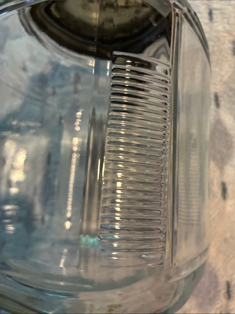 Clear Glass Vintage Storage Jar with Rustic Brown Lid - Home Kitchen - Picture 3 of 10